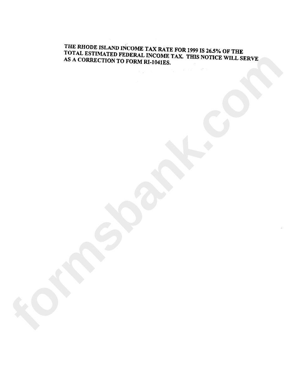 Form Ri-1041-Es - 1999 Payment Voucher