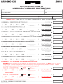 Form Ar1000-co - Individual Income Tax Schedule Of Check-off Contributions - 2010