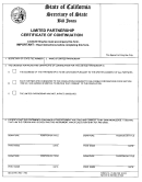 Form Lp-8 - Limited Partnership Certificate Of Continuation - California Secretary Of State