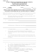 Form C-ef - Application For Certificate Of Public Convenience And Necessity For Operation Of Motor Vehicle Carrier