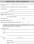Request For A Title 15 Certificate