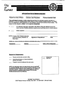 Application For Extension Request - City Of Fairfield