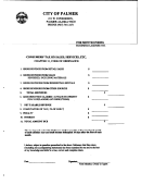 Consumer's Tax On Sales, Services, Etc. Form - City Of Palmer