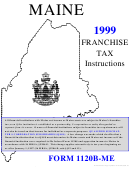 Form 1120b-me - Maine Franchise Tax Instructions - 1999
