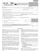 Form Fr-128 - Extension Of Time To File D.c. Franchise Or Partnership Return (1999)