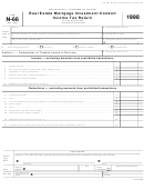 Fillable Form N-66 - Real Estate Mortgage Investment Conduit Income Tax Return - 1998 Printable pdf