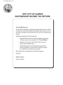 Form Al-1065 - City Of Albion Partnership Income Tax Return - 2004 Printable pdf