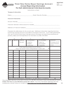 Form Ftb - First-time Home Buyer Savings Account Annual Reporting Information For Self-administered Individual Accounts