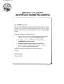 City Of Albion Corporate Income Tax - City Of Albion Income Tax Division - 2004