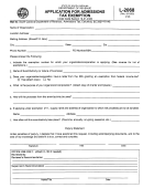 Form L-2068 - Application For Admissions Tax Exemption