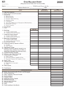 Tax Form 921 - Ohio Balance Sheet - 2000 Printable pdf