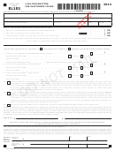 Maryland Form El101 Draft - E-file Declaration For Electronic Filing - 2014