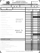 Form 3081 - Schedule Nr Draft - Nonresident Schedule - 2007