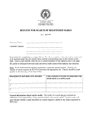 Request For Search Of Registered Marks - Connecticut Secretary Of State