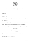 Gpsc Form 500-1 - Application For Permit To Use Automatic Dialing And Announcing Devices (adad) - Georgia Public Service Commission