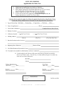 Application For Sales Tax - City Of Cortez