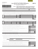 Form N-11/n-13/n-15 - Schedule X - Tax Credits For Hawaii Residents - 2013