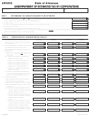 Fillable Form Ar2220 - Underpayment Of Estimated Tax By Corporations Printable pdf