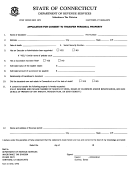 Form S-3 - Application For Consent To Transfer Personal Property