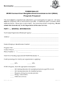 Form Naa-01 - Connecticut Neighborhood Assistance Act (naa) Program Proposal - 2000