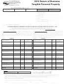 Return Of Business Tangible Personal Property Form - City Of Richmond - 2014 Printable pdf