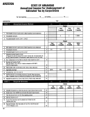 Form Ar2220a - Annualized Income For Underpayment Of Estimated Tax By Corporations