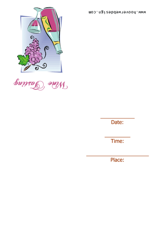 Wine Tasting Party Invitation Template Printable pdf