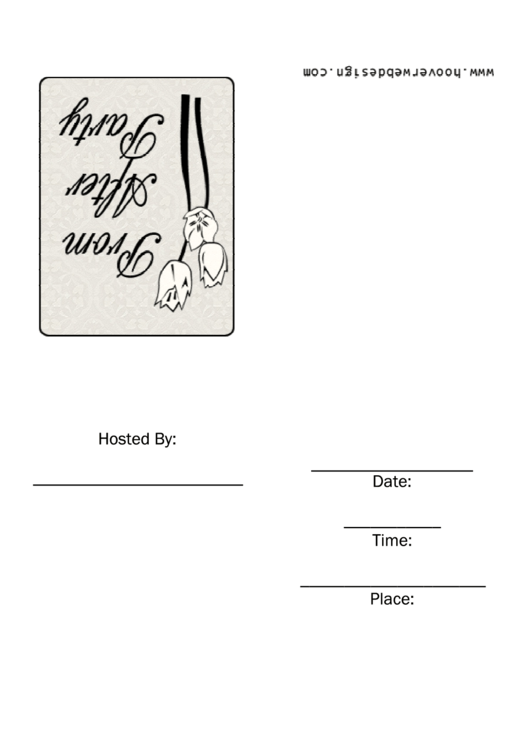 Prom After Party Invitation Template Printable pdf