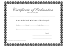 Ordained Minister Of The Gospel Certificate Template