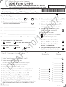 Form Il-1041 Draft - Fiduciary Income And Replacement Tax Return - 2007 Printable pdf