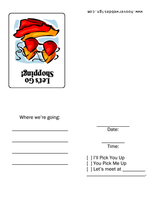Shopping Invitation Template Printable pdf