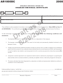 Form Ar1000dc Draft - Disabled Individual Certificate - 2008