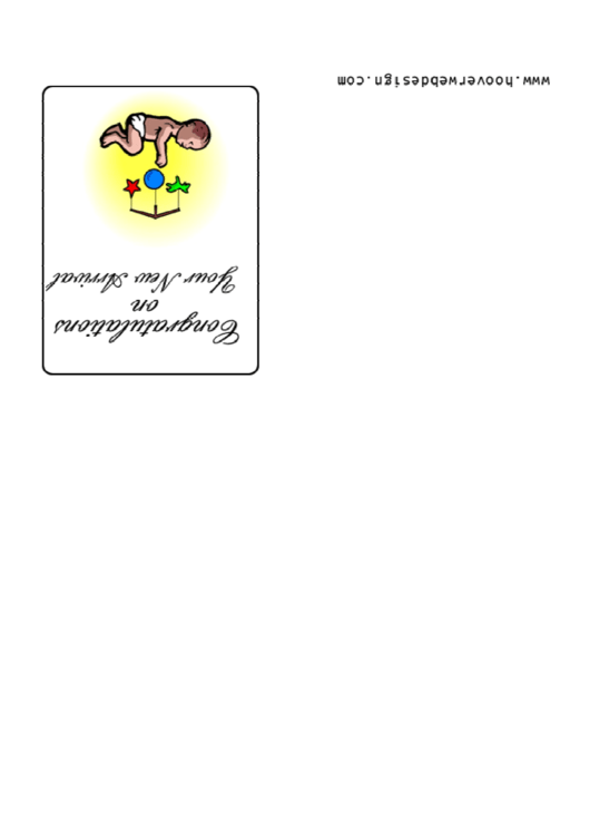 Congratulations On Your New Arrival Greeting Card Template Printable pdf