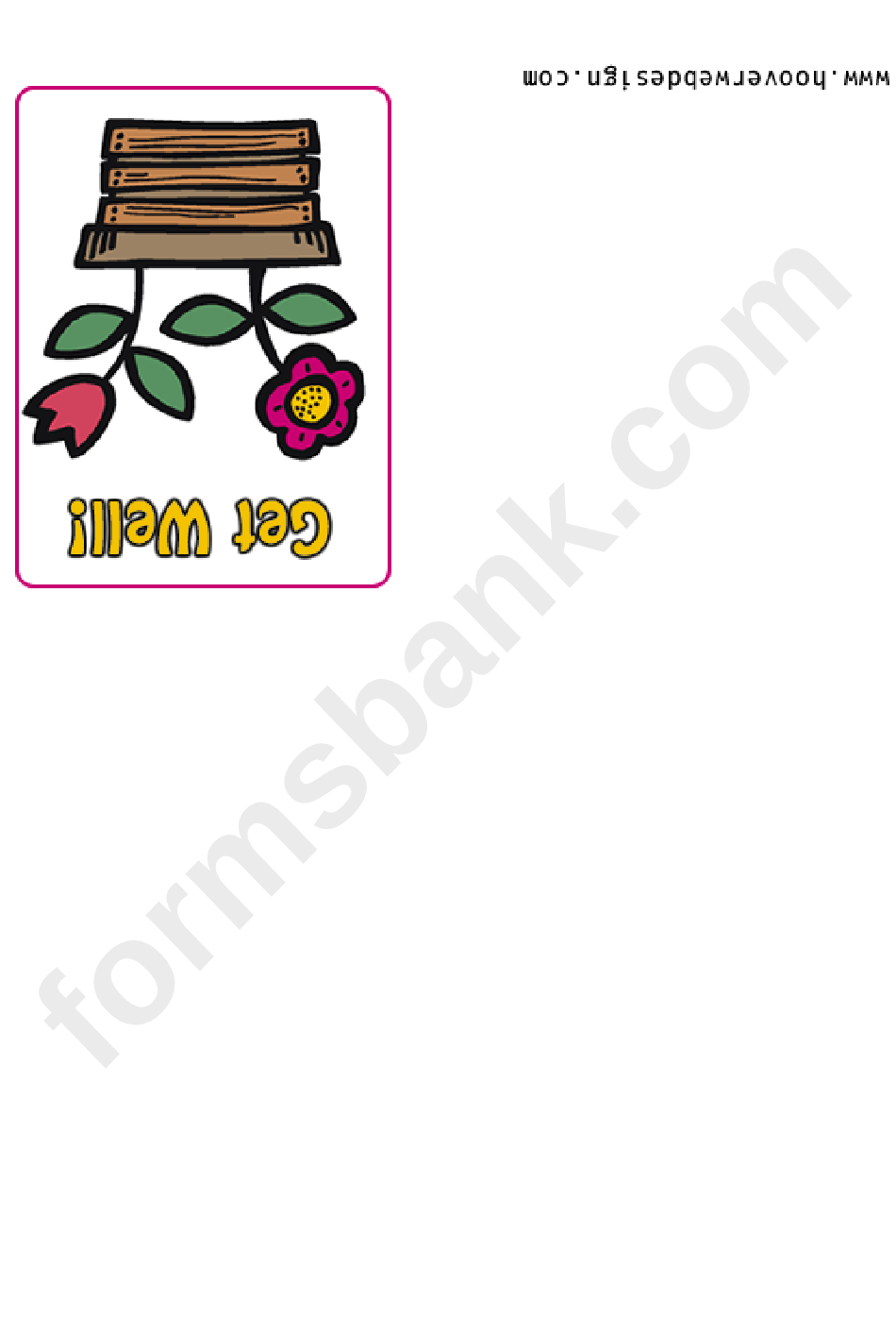 Get Well Greeting Card Template