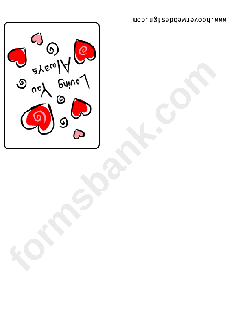 Loving You Always Greeting Card Template