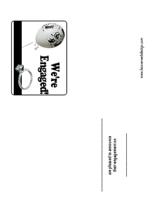 Engagement Announcement Card Template Printable pdf