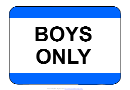 Boys Only Sign Template