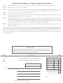 Form 2320 - 4% Lodgings Tax Return (1996) With Instructions