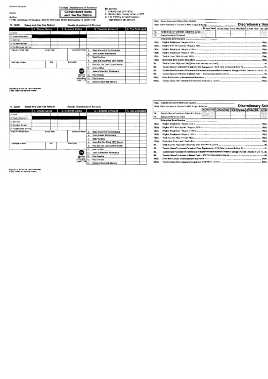 Form Dr-7 - Consolidated Sales And Use Tax Return Printable pdf