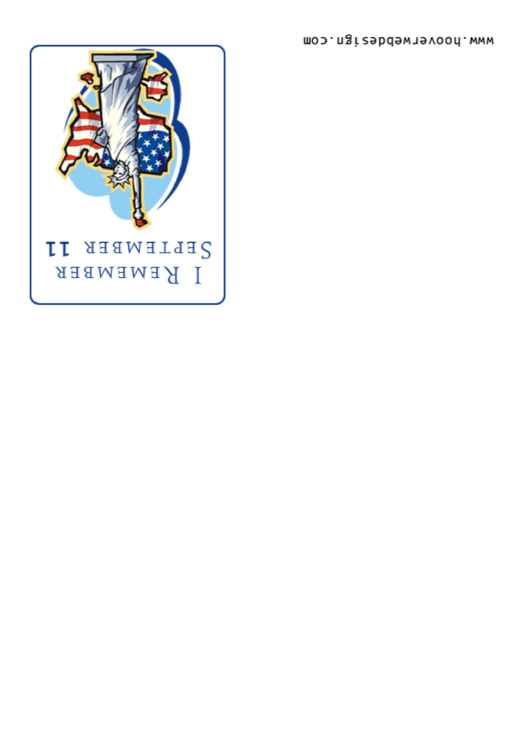 September 11 Greeting Card Template Printable pdf