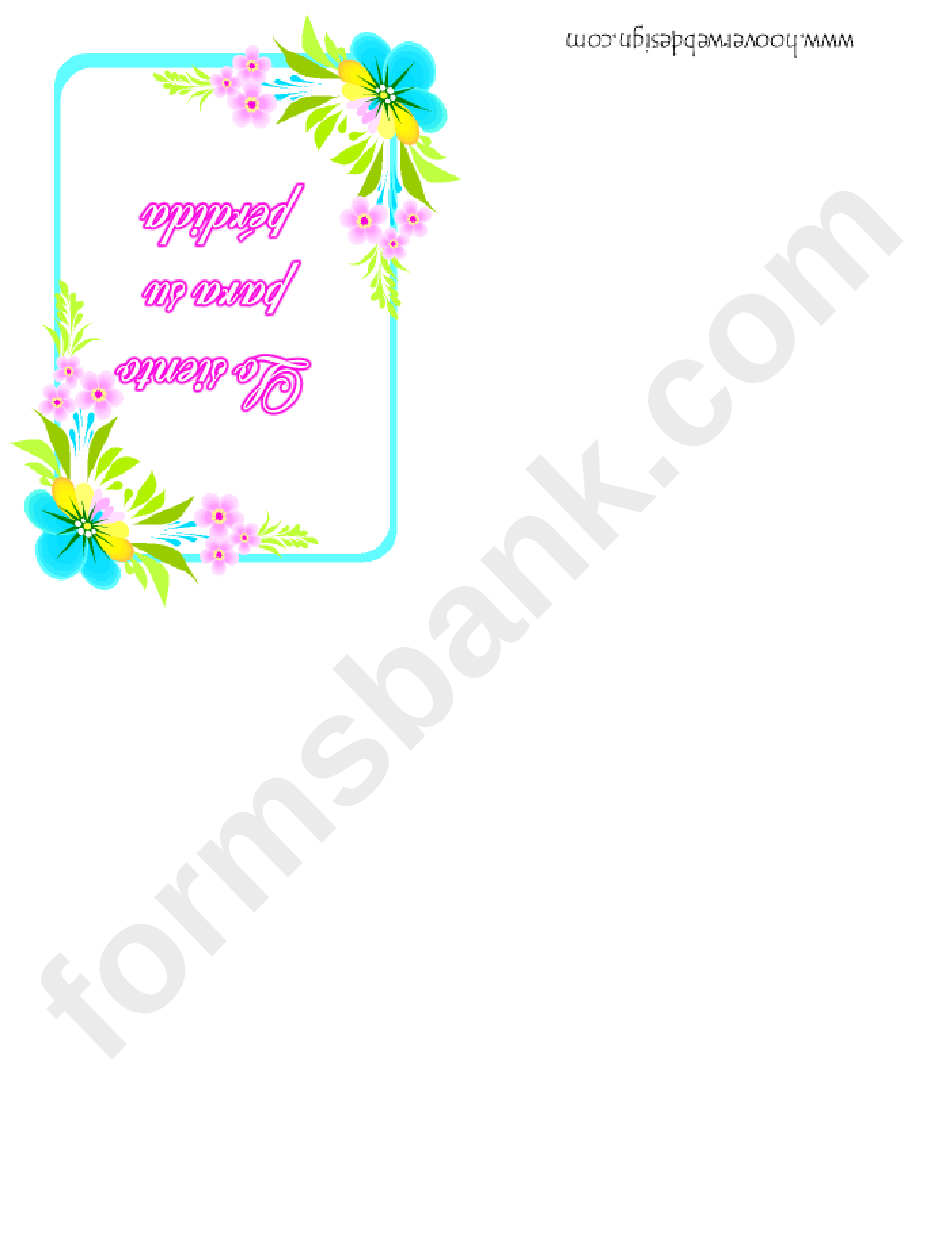 Lo Siento Para Su Perdida Sorry For Your Loss Greeting Card Template