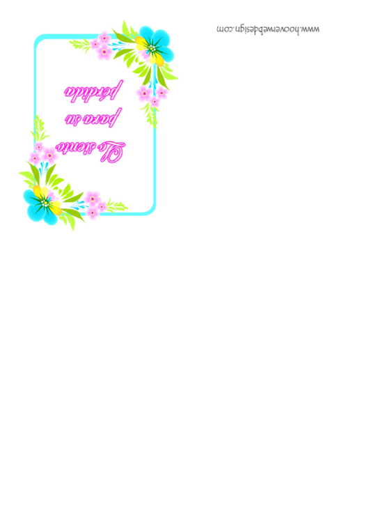 Lo Siento Para Su Perdida Sorry For Your Loss Greeting Card Template Printable pdf