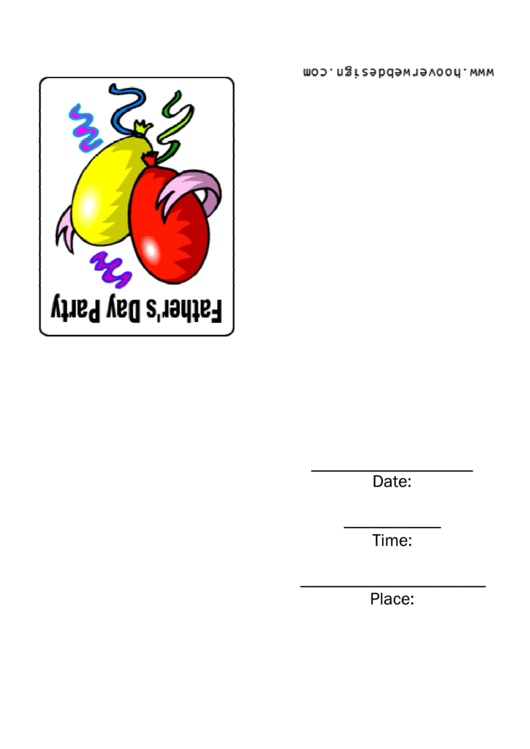 Fathers Day Greeting Card Template Printable pdf