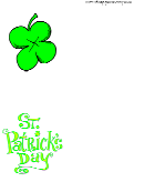 St. Patrick's Day Greeting Card Template