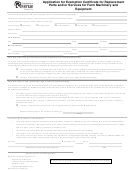 Application For Exemption Certificate For Replacement Parts And/or Services For Farm Machinery And Equipment - State Of Washington