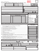 Form 538-s Draft - Claim For Credit/refund Of Sales Tax - 2014