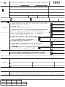 Form 5 - Wisconsin Corporation Franchise Or Income Tax Return - 1999 Printable pdf