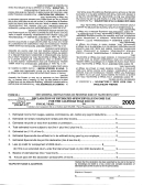 Form Sd-1 - Declaration Of Estimated Spencerville Income Tax For The Calendar Year 2003