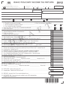 Form 66 Draft - Idaho Fiduciary Income Tax Return/form Id K-1 - Partner's,shareholder's Or Beneficiary's Share Of Adjustments,credits,etc - 2012
