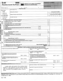 Form D-41 - Fiduciary Income Tax Return - District Of Columbia - Office Of Tax And Revenue - 1998